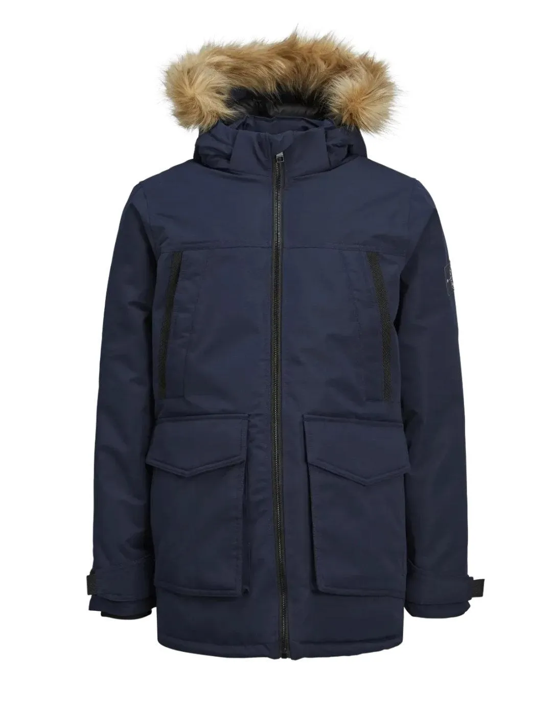 Parka Jack&Jones Junior Craft azul marino con capucha niño