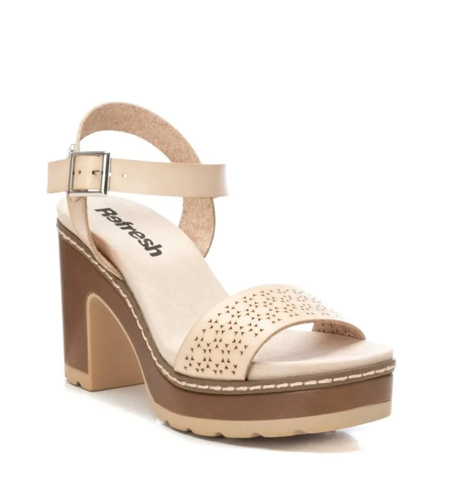 Sandalias 171782 blanco roto-Altura tacón 8cm-