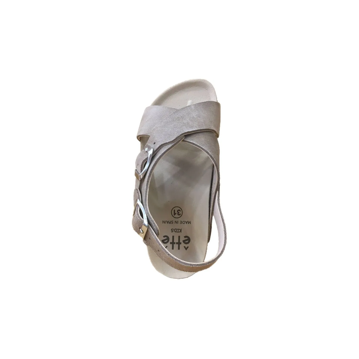 Sandalias De Piel Gris Piedra De Niña Coquette 26345-31 (tallas De 31 A 41)