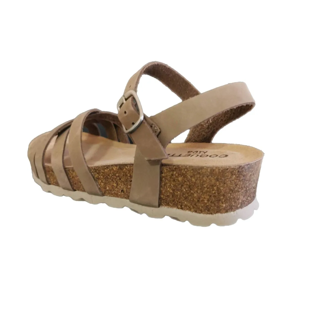 Sandalias De Piel Marrón De Niña Coquette 25253-31 (tallas De 31 A 41)