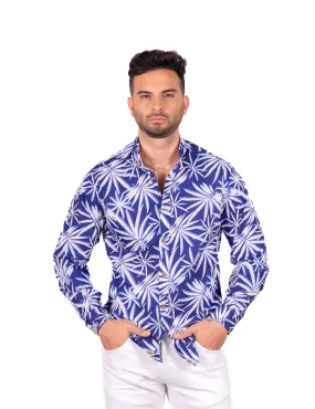 SK 544 - MARINO CAMISA ESTAMPADO HOJAS