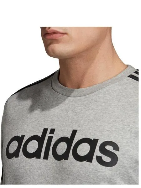 sudadera adidas e 3s crew gris hombre