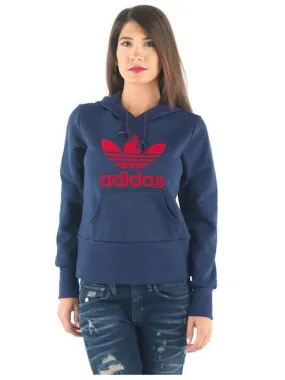 sudadera adidas trefoil marino mujer