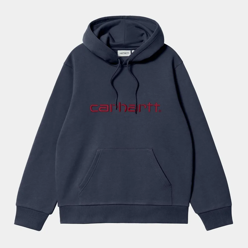 Sudadera Azul Carhartt con capucha Hooded Sweat Air Force Blue - Malbec XS