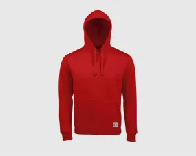 Sudadera capucha clásica unisex inicial pequeña color rojo