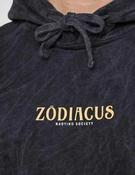 Sudadera Capucha KAOTIKO WASHED ZODIACUS - Black