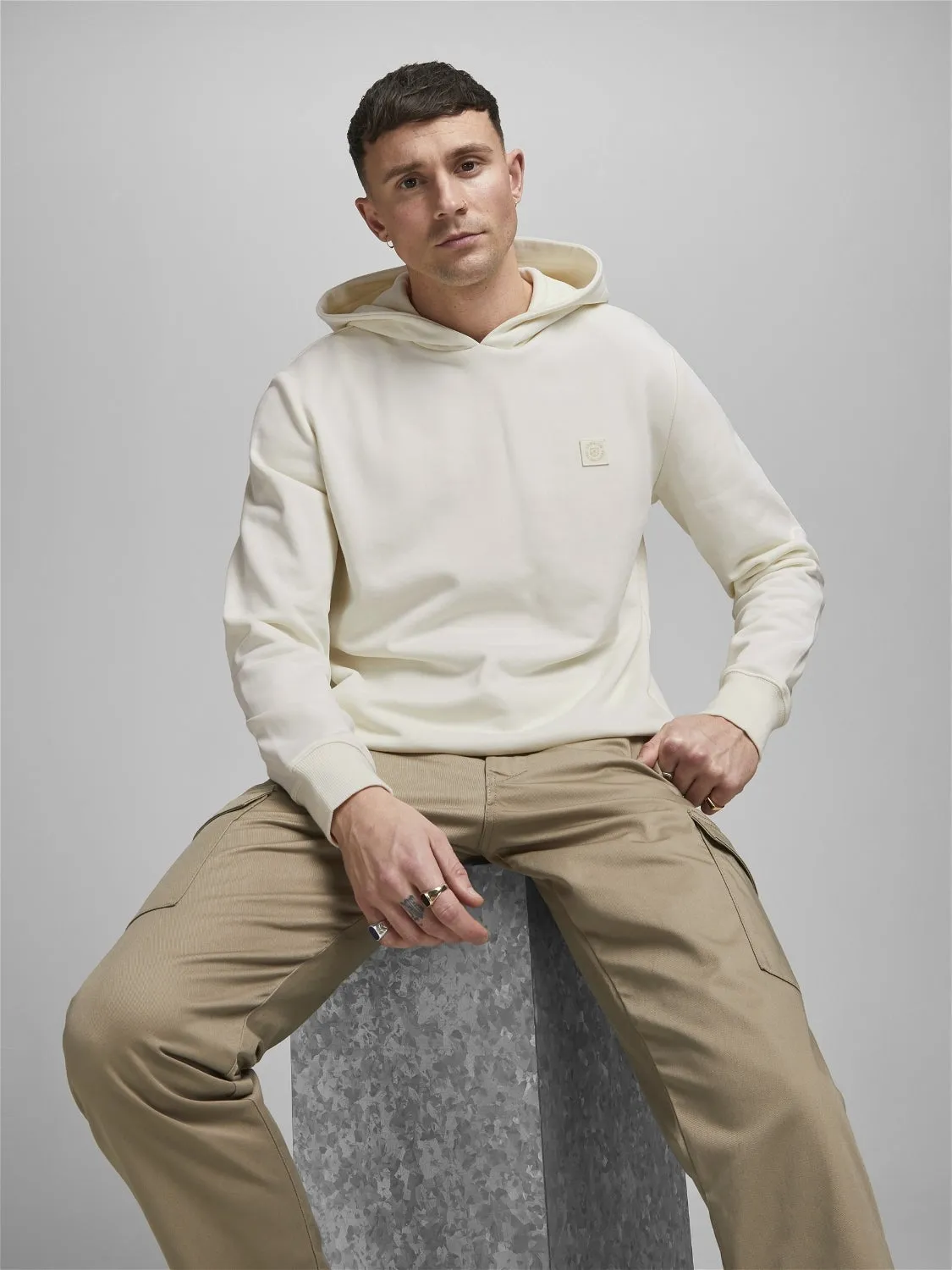 Sudadera con capucha Liso | Blanco hueso | Jack & Jones®