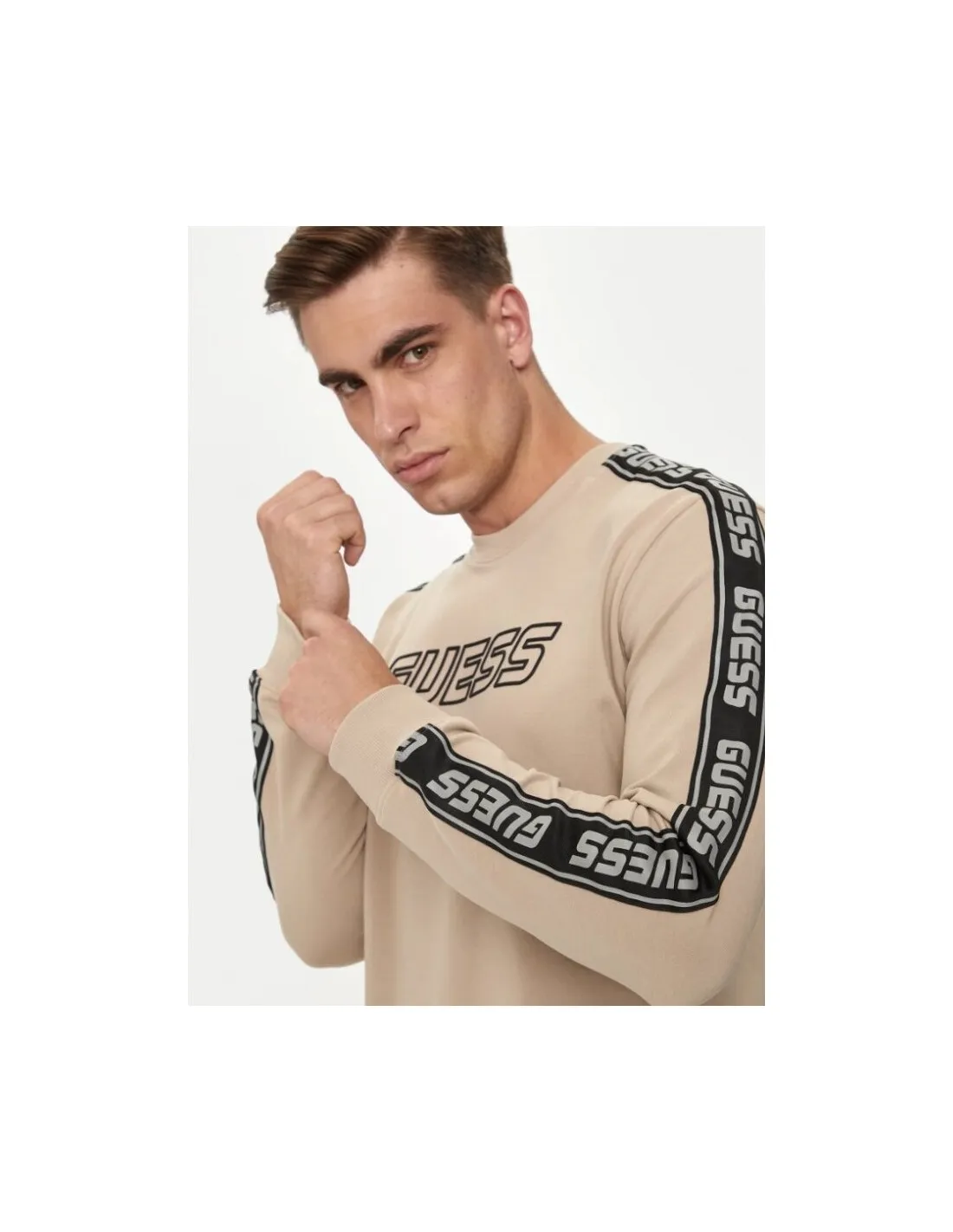 Sudadera con logotipo frontal de Guess