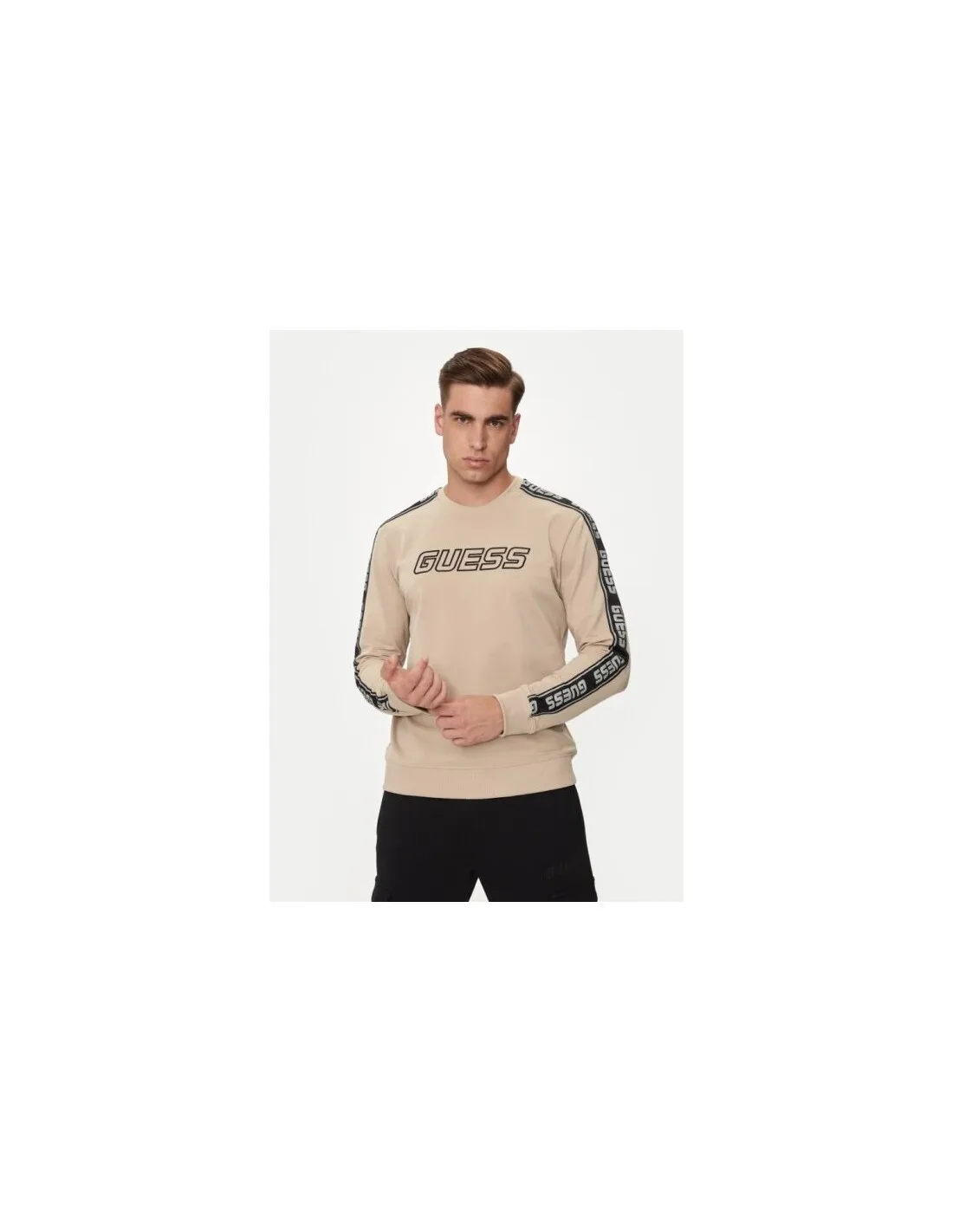 Sudadera con logotipo frontal de Guess