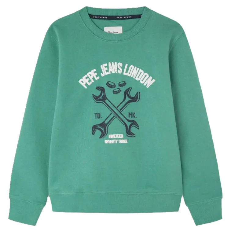 SUDADERA CUELLO REDONDO CON LOGO NIÑO PEPE JEANS