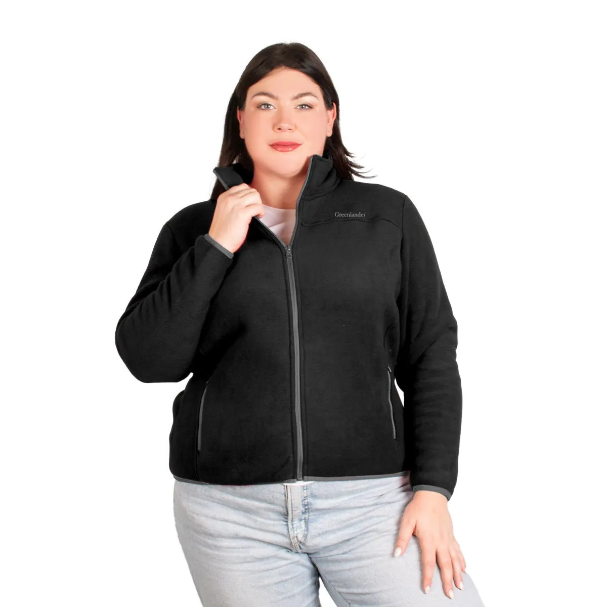 Sudadera Eco Fleece con Fur Greenlander Dama Plus size