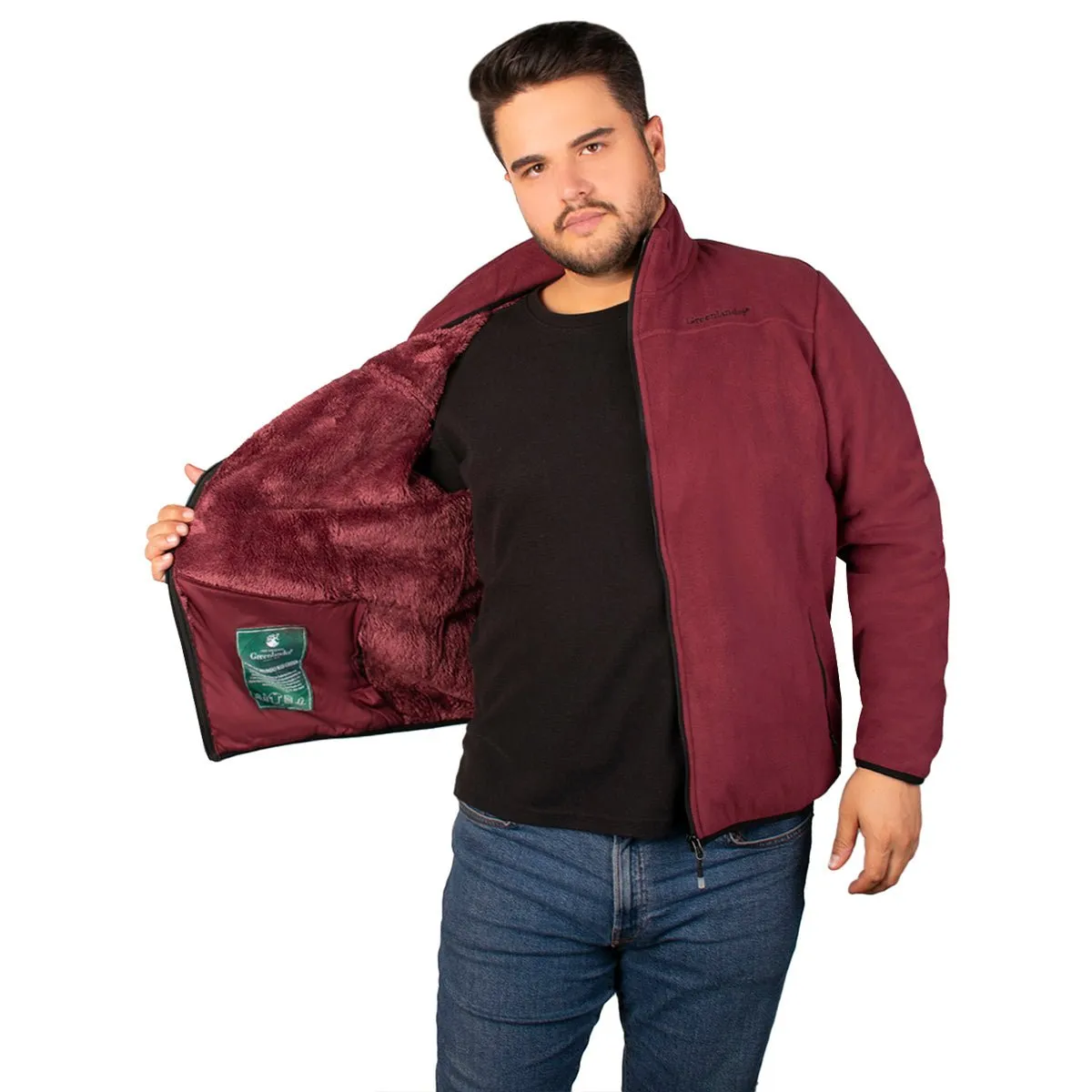 Sudadera Eco Fleece con Fur Greenlander Hombre Plus size