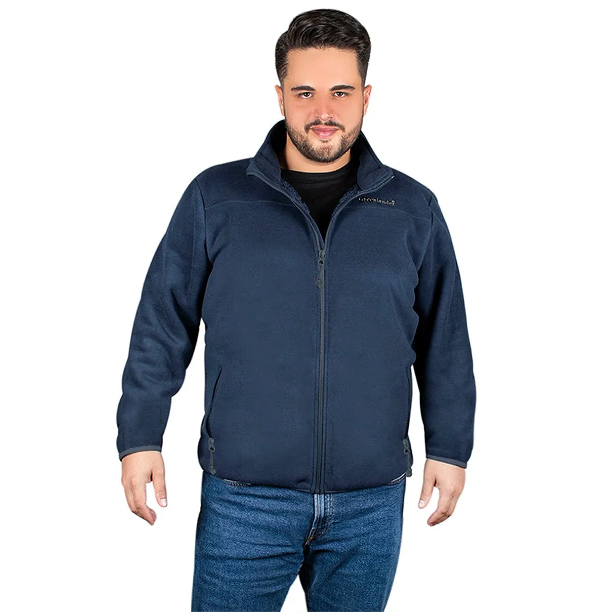 Sudadera Eco Fleece con Fur Greenlander Hombre Plus size