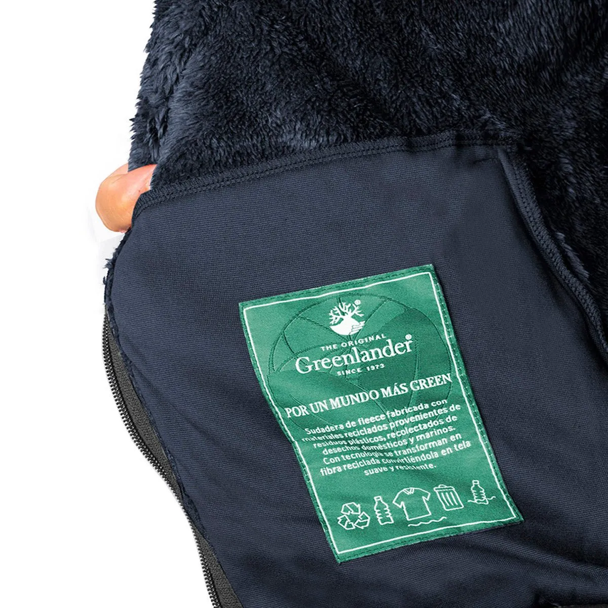 Sudadera Eco Fleece con Fur Greenlander Hombre Plus size