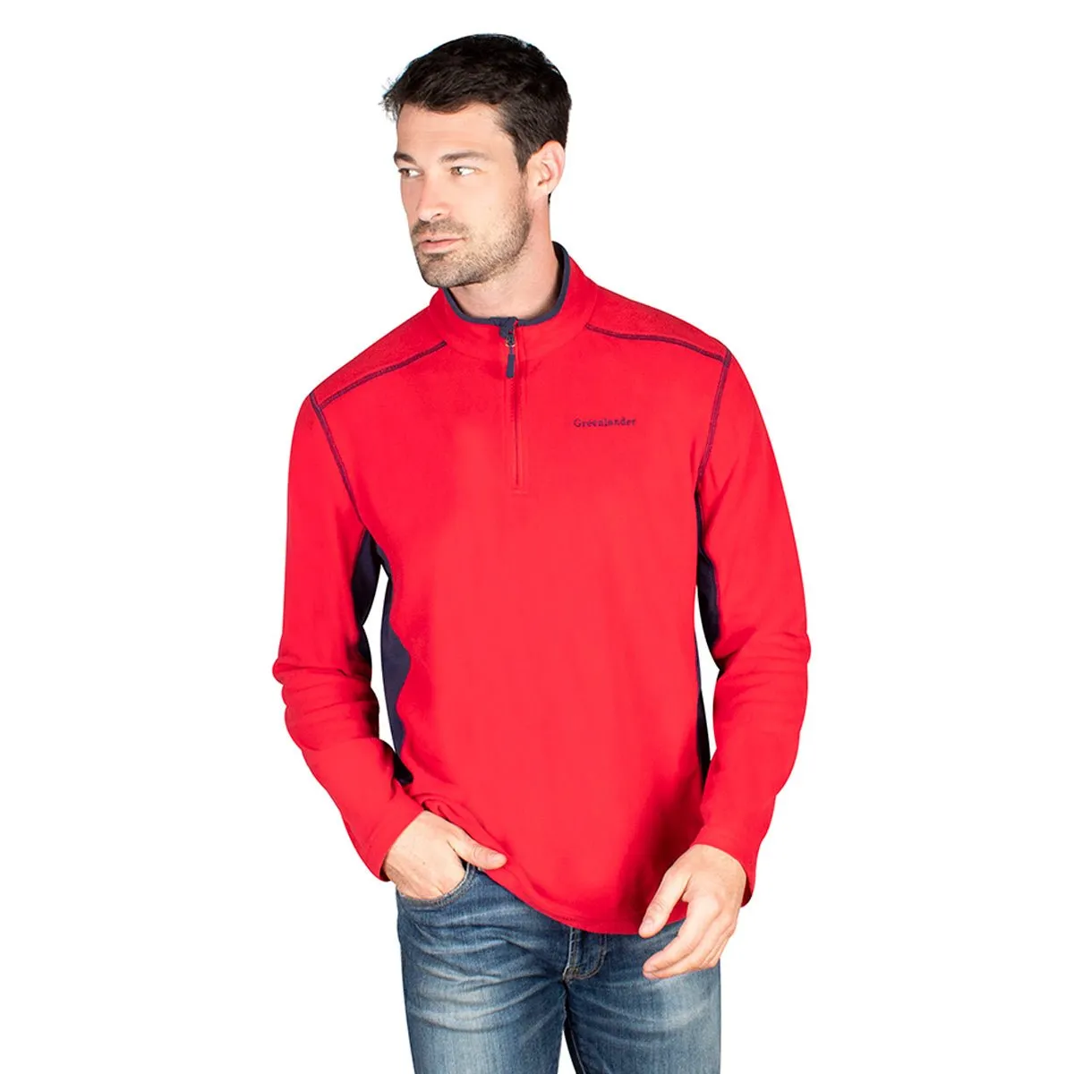 Sudadera Fleece Medio Cierre Hombre