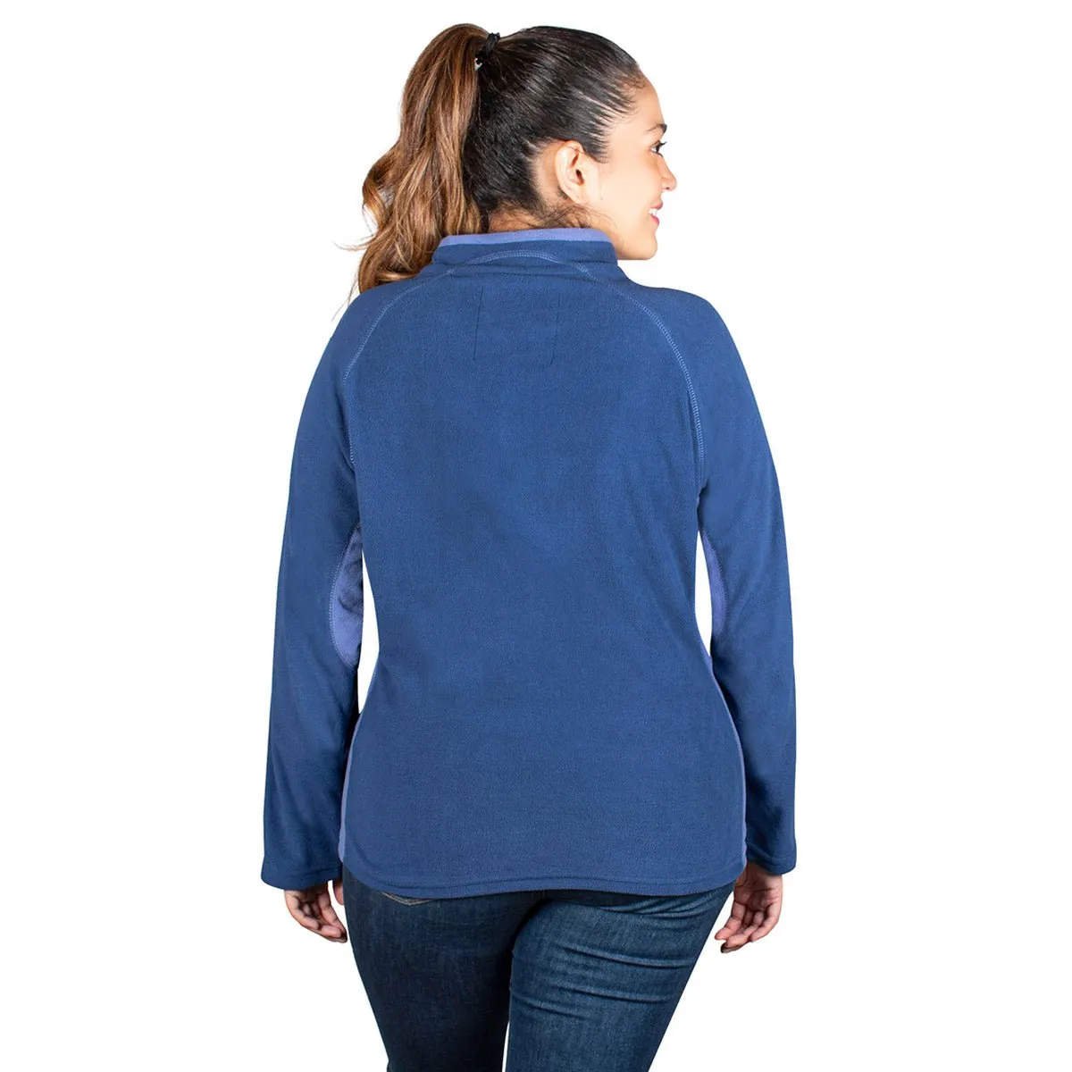 Sudadera Fleece Medio Cierre Mujer Plus Size