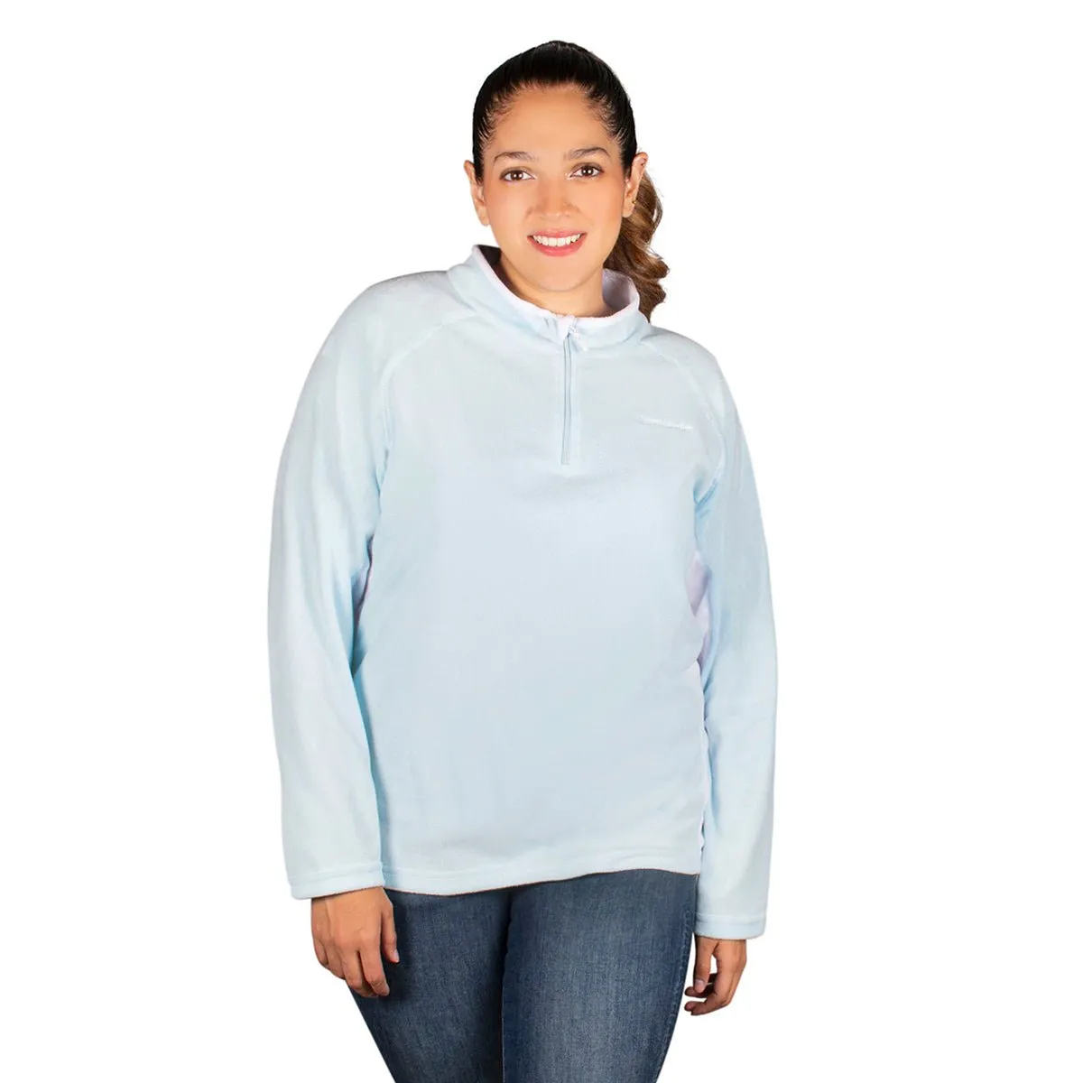 Sudadera Fleece Medio Cierre Mujer Plus Size