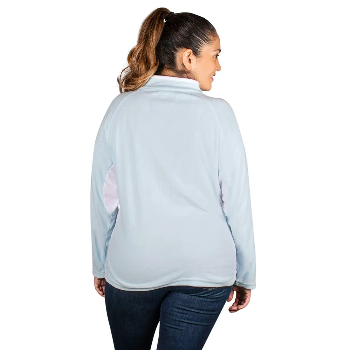 Sudadera Fleece Medio Cierre Mujer Plus Size