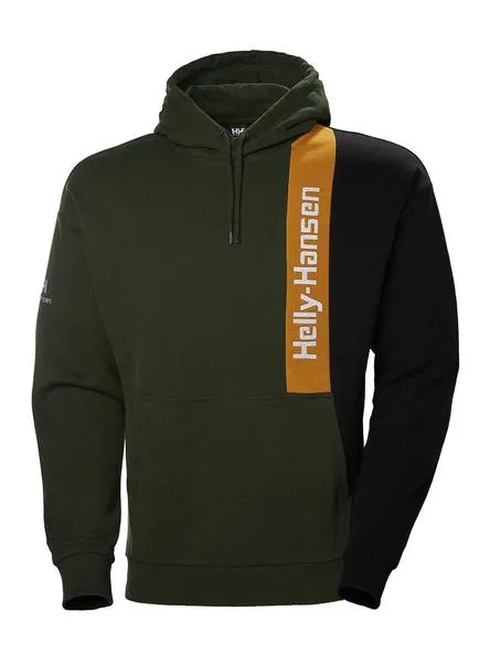 sudadera helly hansen yu blocked verde hombre