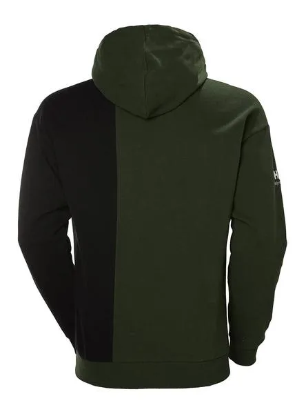 sudadera helly hansen yu blocked verde hombre