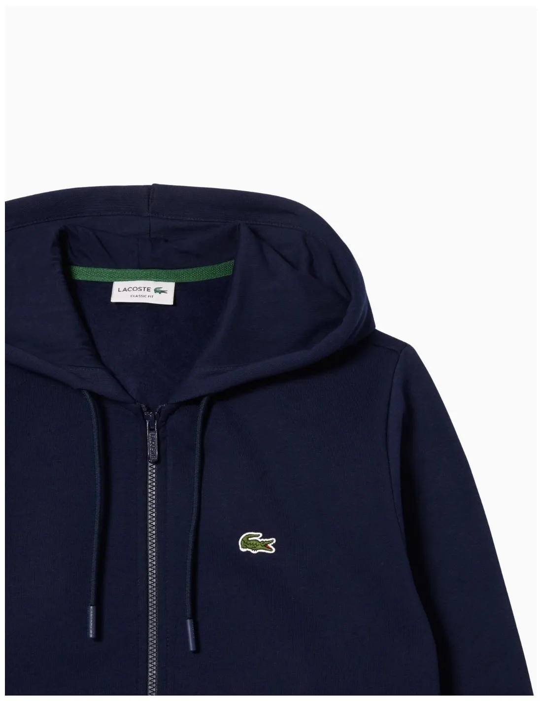 SUDADERA LACOSTE CAPUCHA Y CREMALLERA NAVY