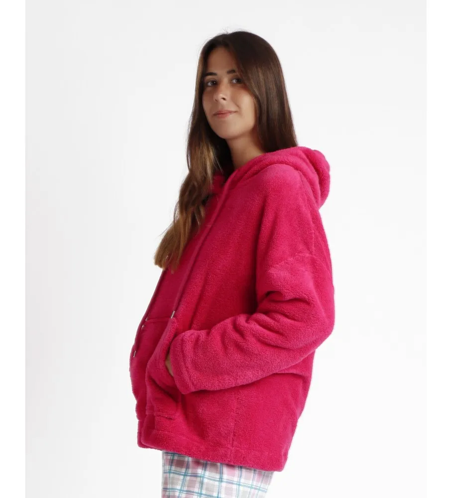 Sudadera Manga Larga Calentita Corel Capucha rosa