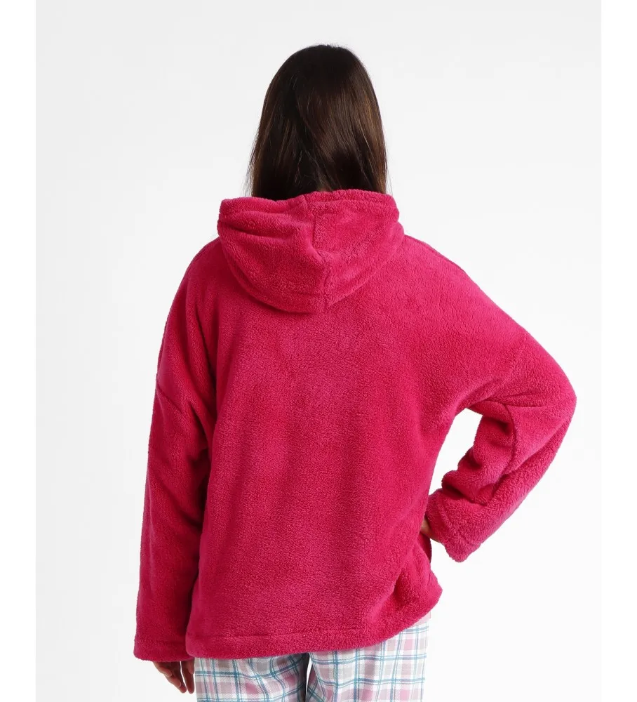 Sudadera Manga Larga Calentita Corel Capucha rosa