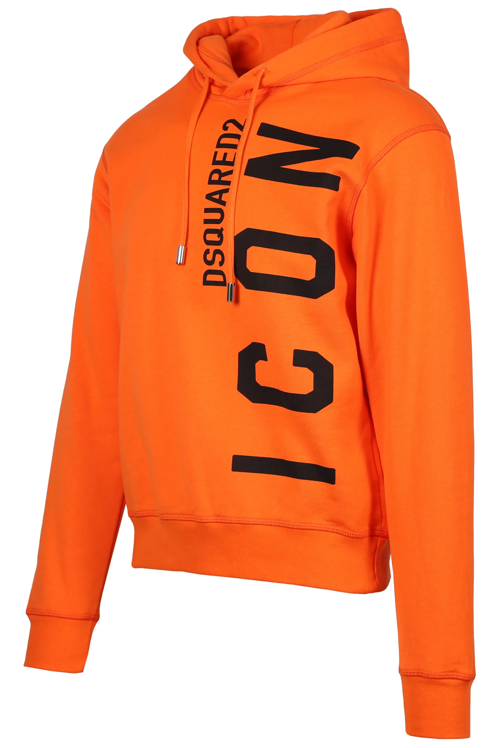 Sudadera naranja con capucha y logo 