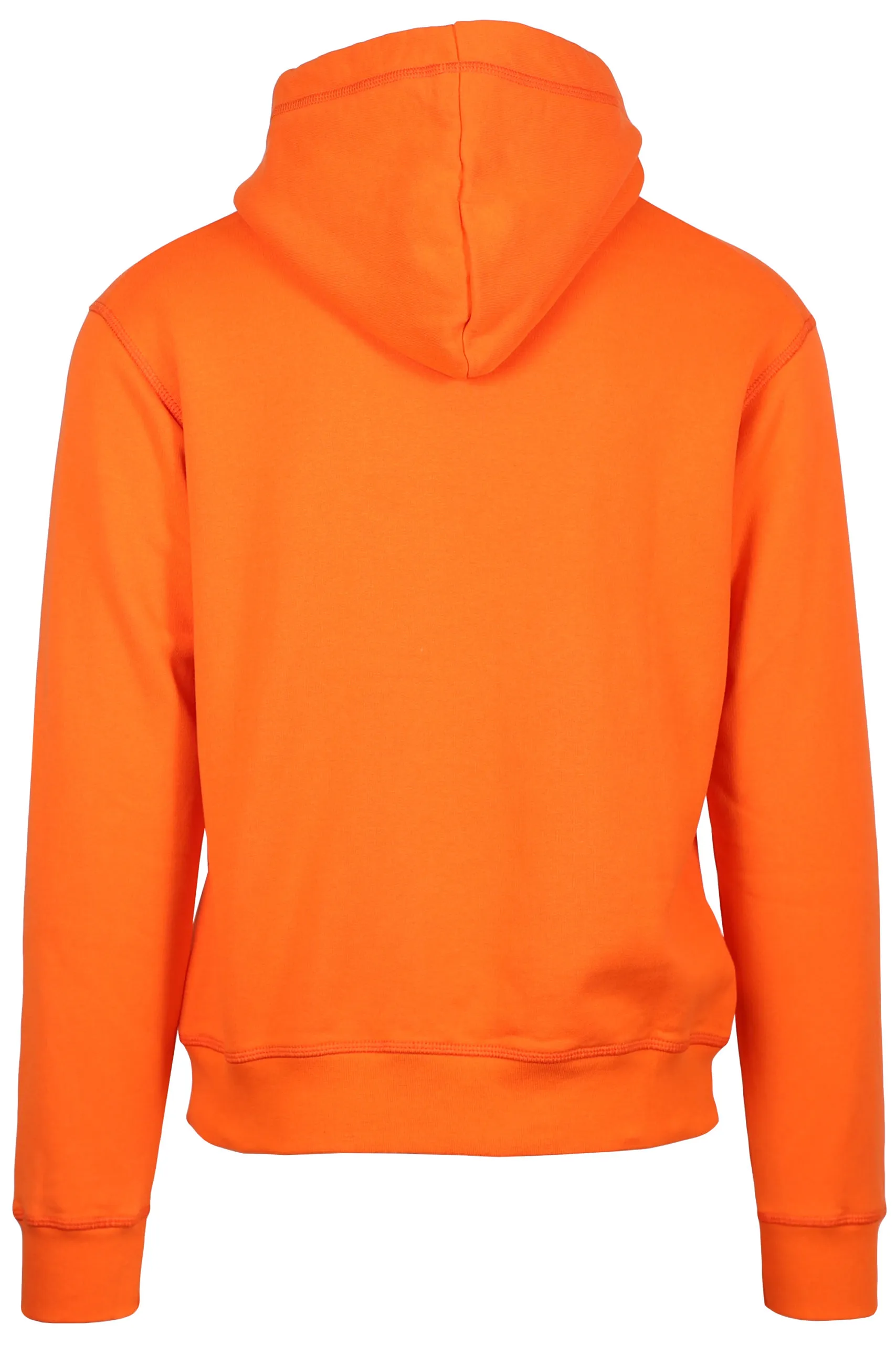 Sudadera naranja con capucha y logo 