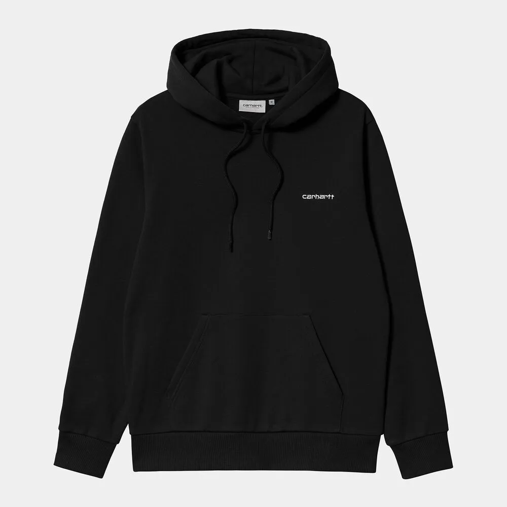 Sudadera Negra Con Capucha Carhartt Hooded Script Embroidery Sweat Black M