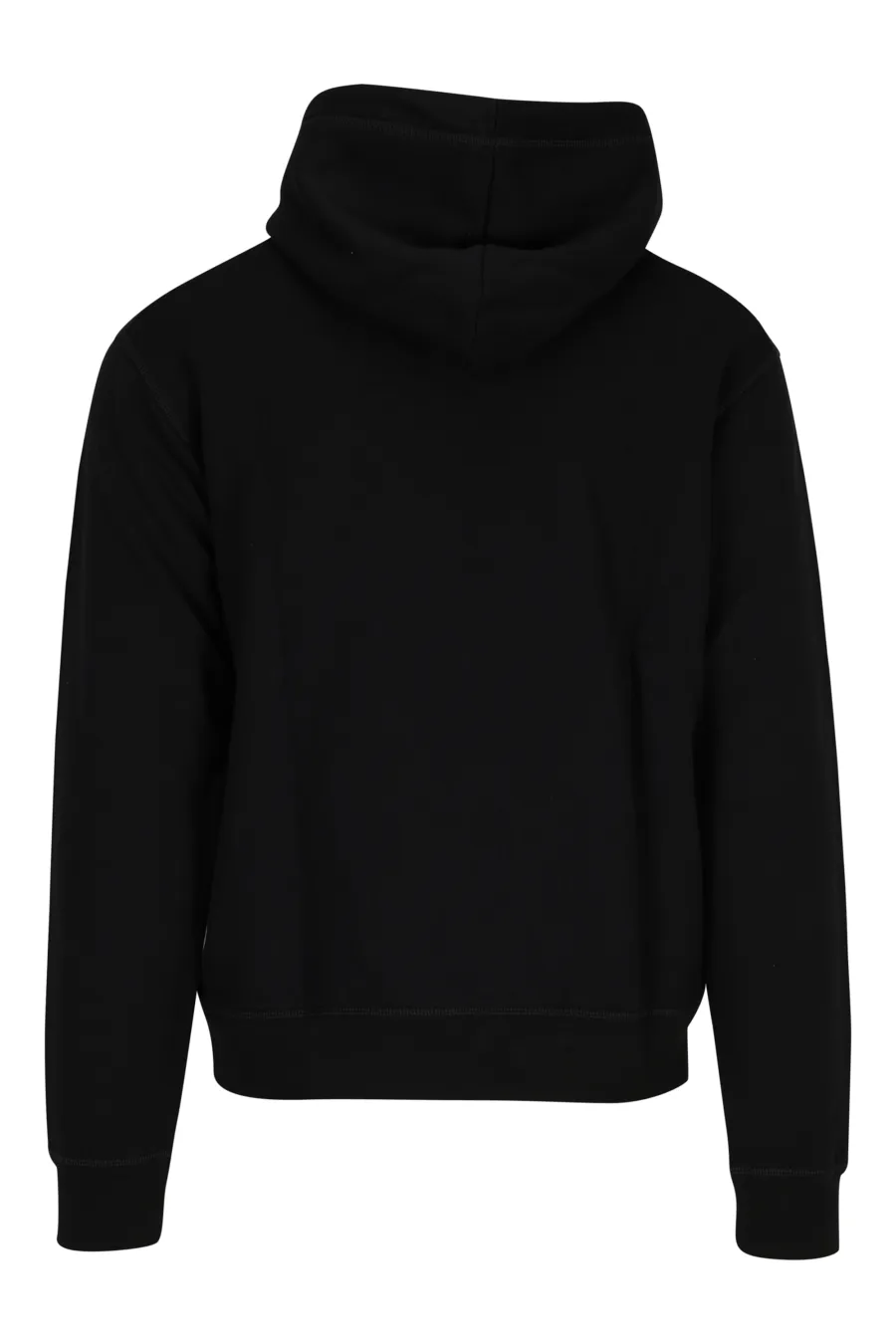 Sudadera negra con capucha y maxilogo 