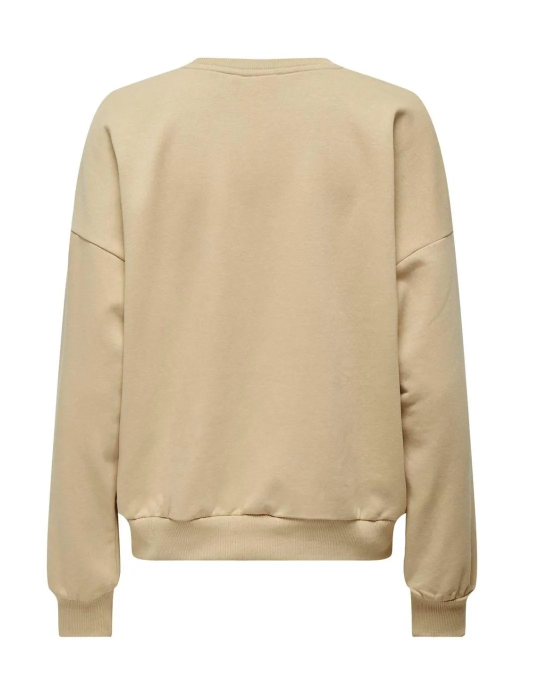 Sudadera Only Clotilde beige sin capucha para mujer