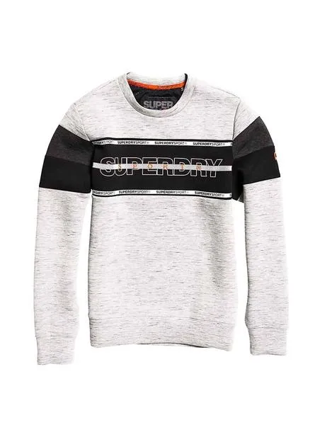 sudadera superdry gym tech gris hombre