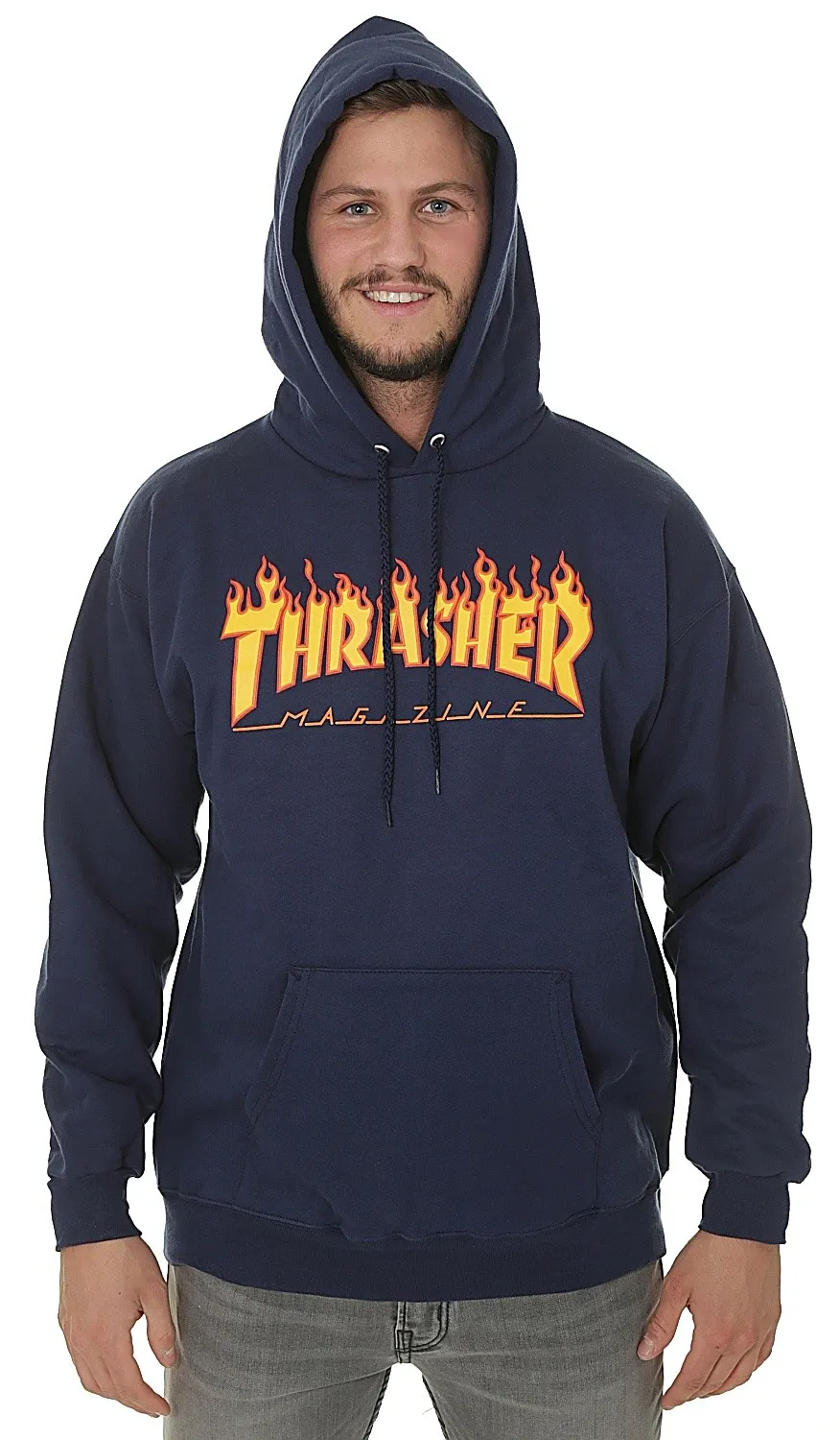 sudadera Thrasher Flame Logo - Navy Blue