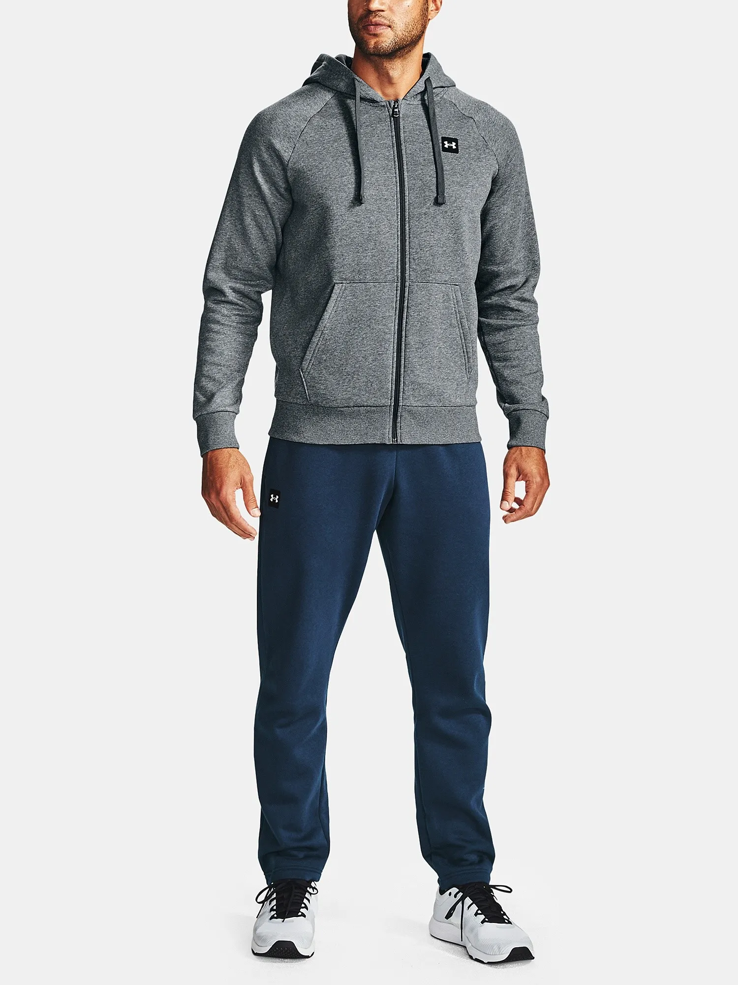 sudadera Under Armour Rival Fleece Zip - Pitch Gray Light Heather - men´s