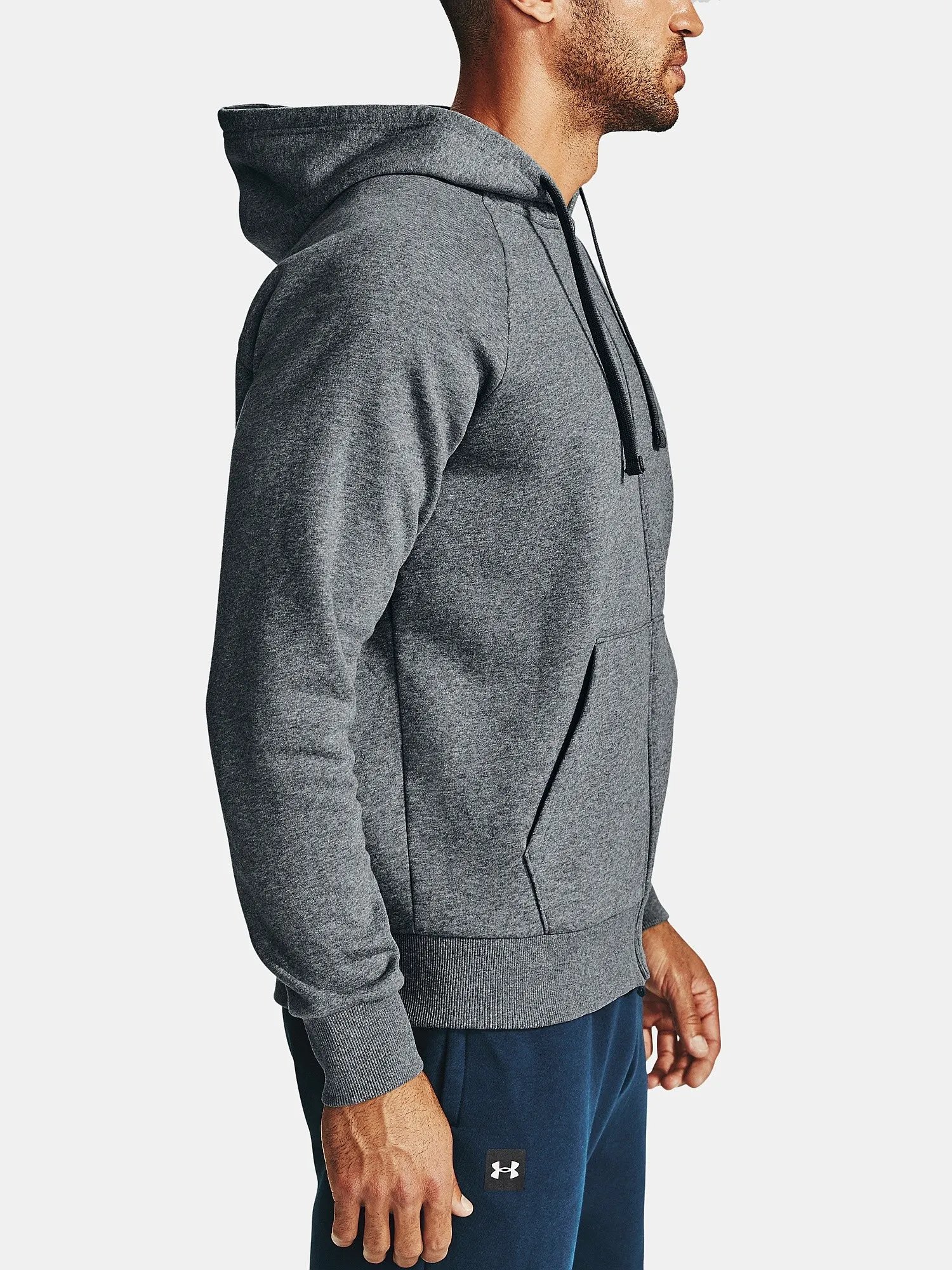 sudadera Under Armour Rival Fleece Zip - Pitch Gray Light Heather - men´s