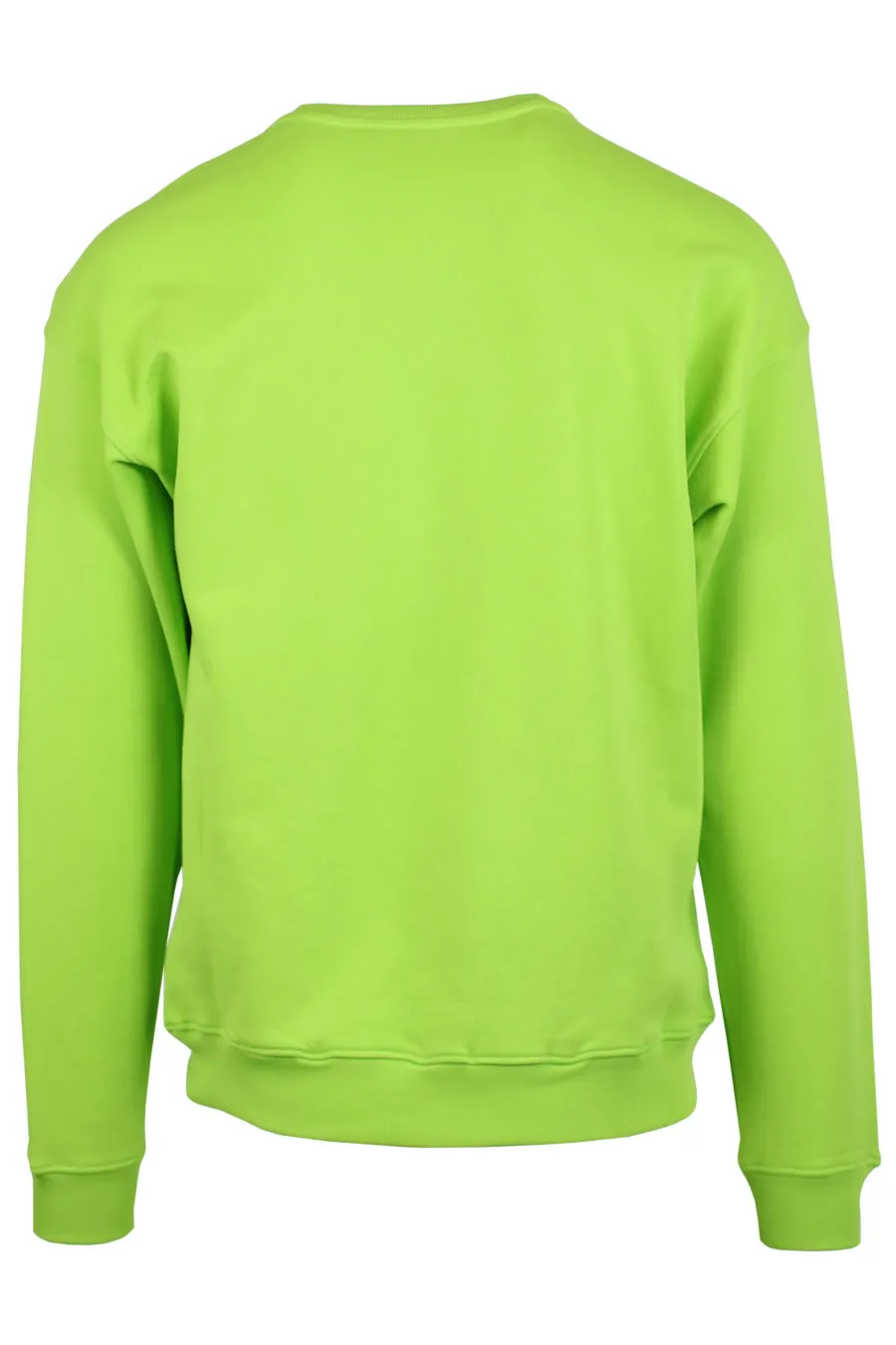 Sudadera verde fluor con logo grande