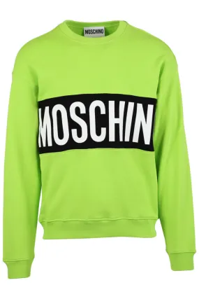 Sudadera verde fluor con logo grande