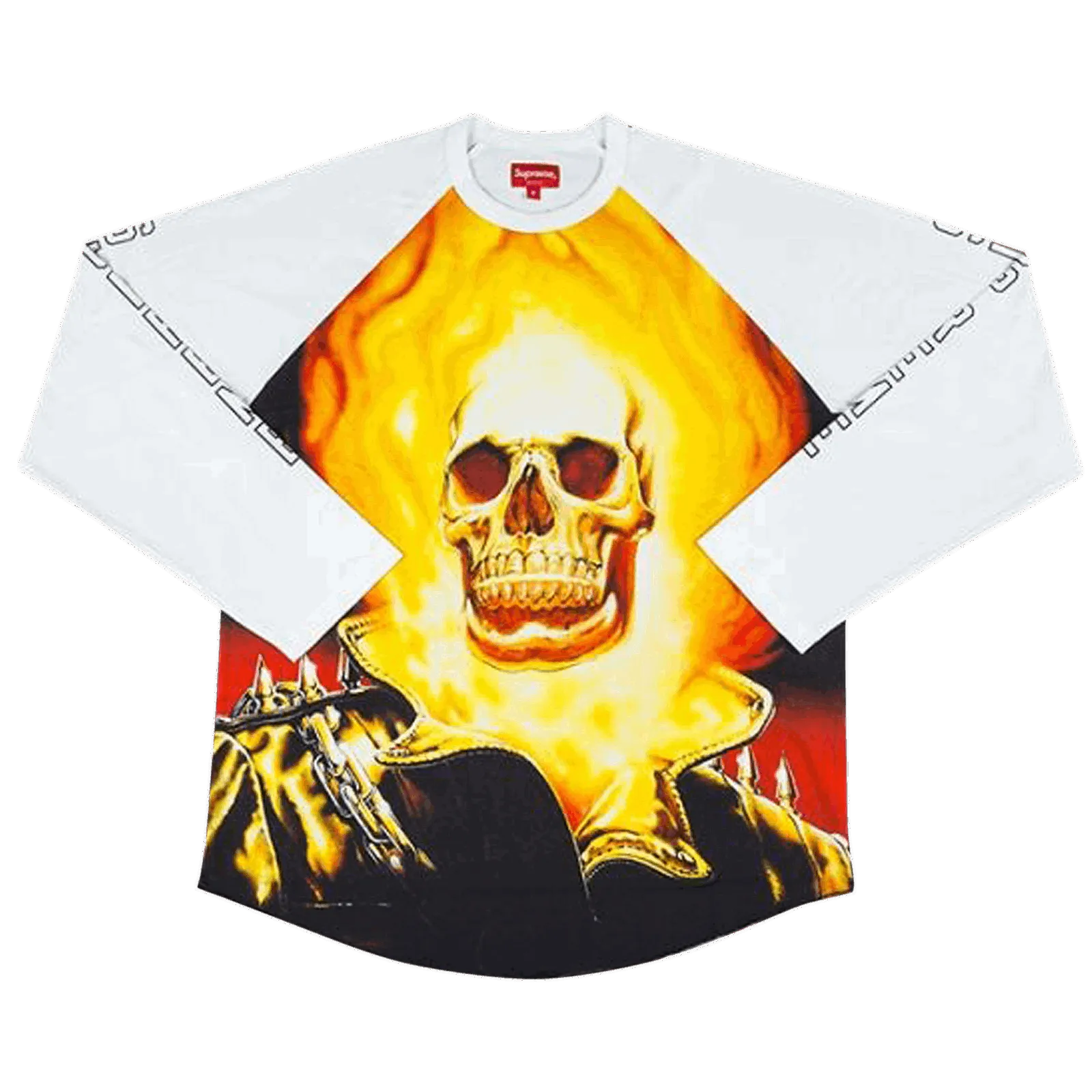 Supreme Ghost Rider Raglan Long-Sleeve Top