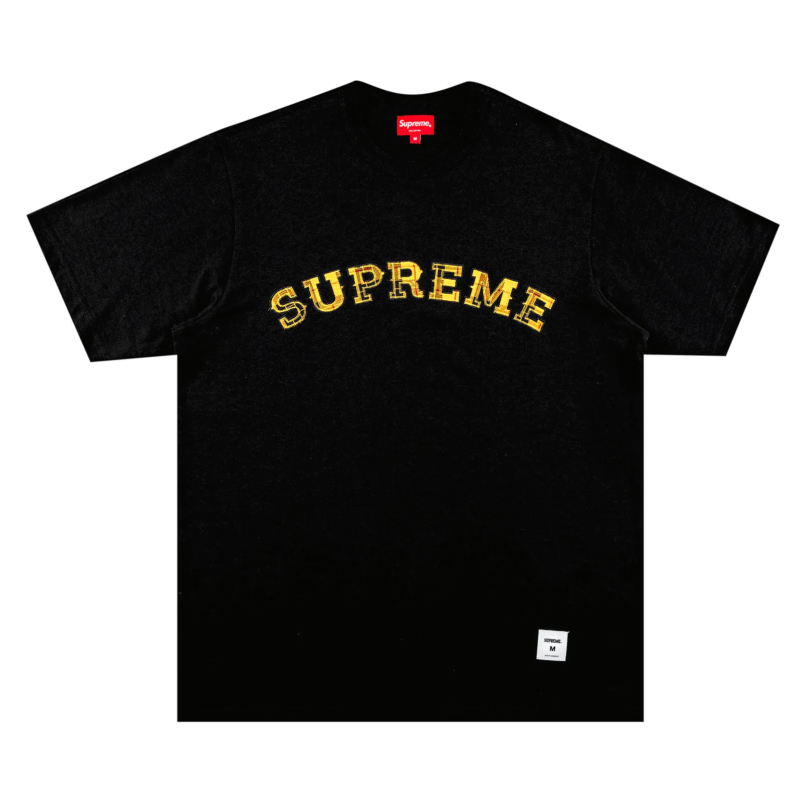 Supreme Plaid Appliqué Short-Sleeve Top