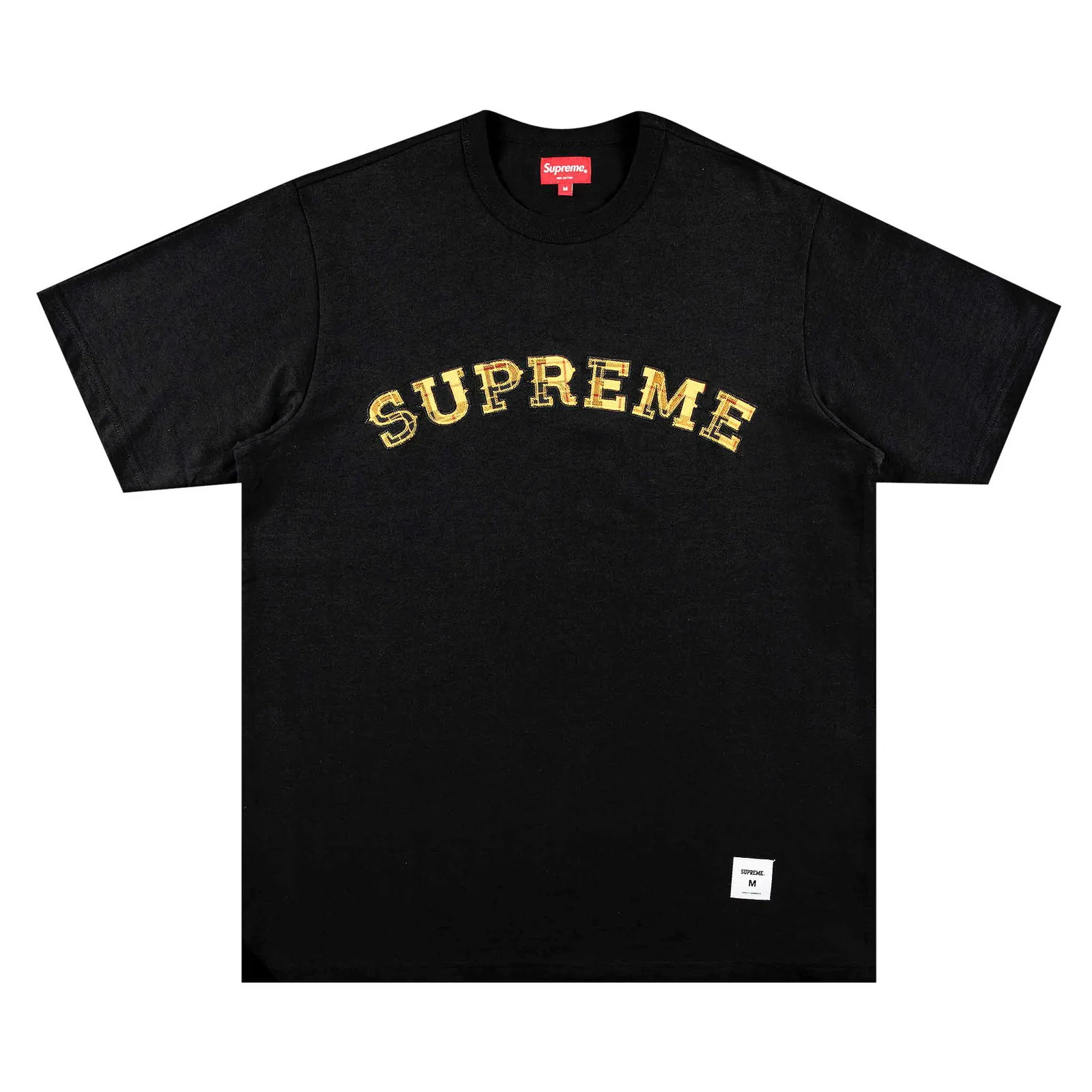 Supreme Plaid Appliqué Short-Sleeve Top