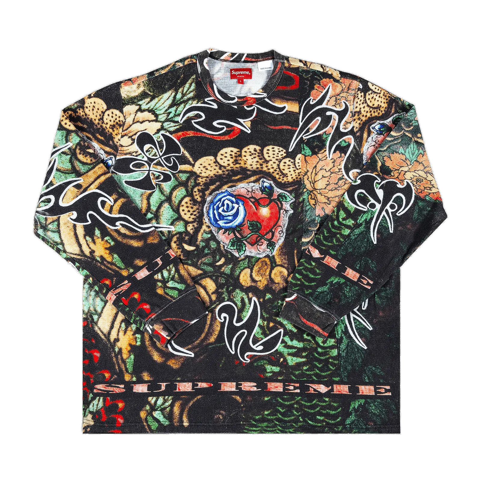 Supreme Sacred Heart Waffle Long-Sleeve Top