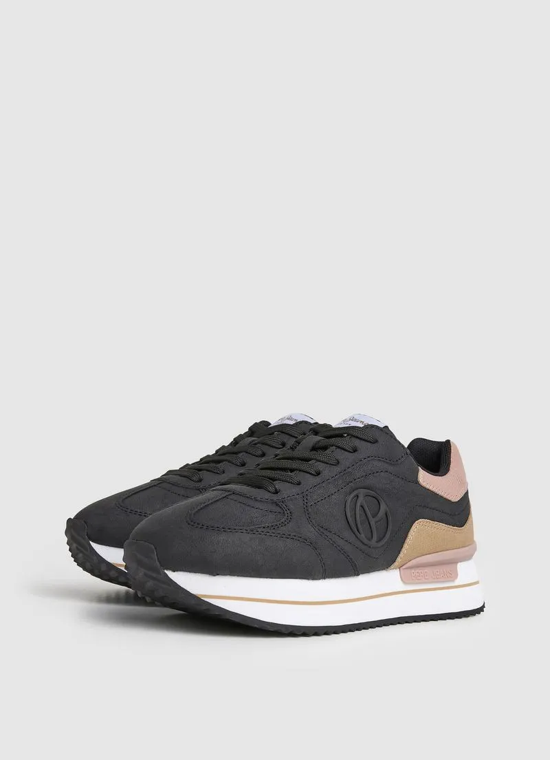 Tenis Pepe Jeans Mujer Rusper Minimal Color Negro