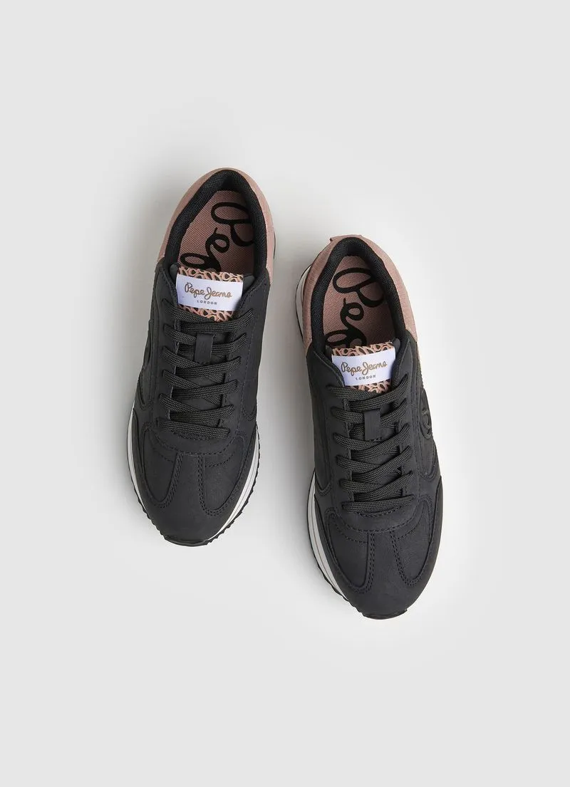 Tenis Pepe Jeans Mujer Rusper Minimal Color Negro