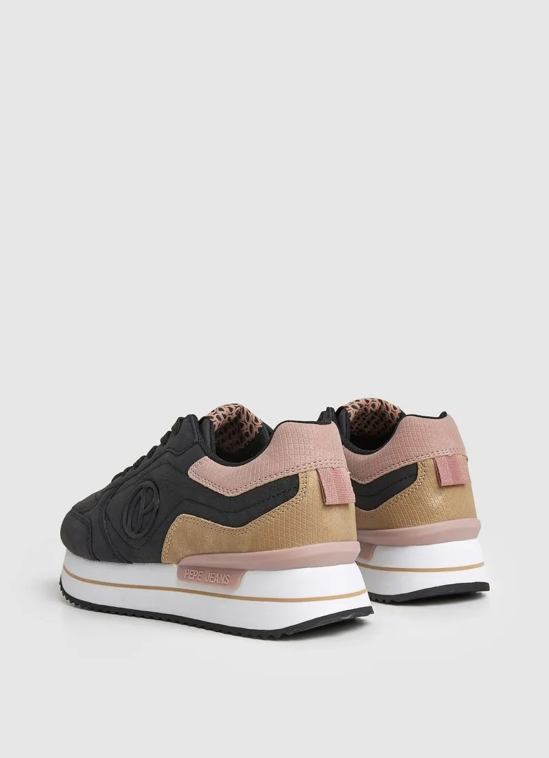 Tenis Pepe Jeans Mujer Rusper Minimal Color Negro