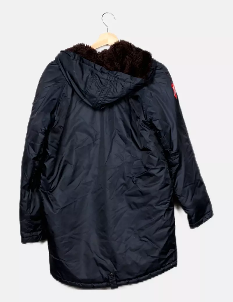 Tommy Hilfiger Parka impermeable azul marino capucha