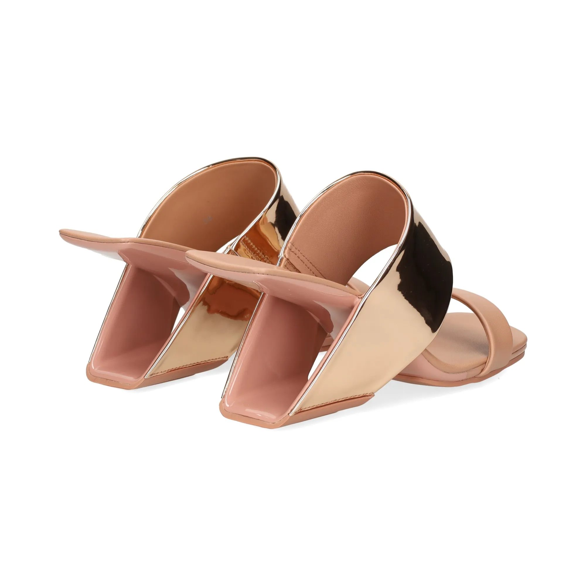 UNITED NUDE Sandalias con tacón de Mujer ORO ROSA