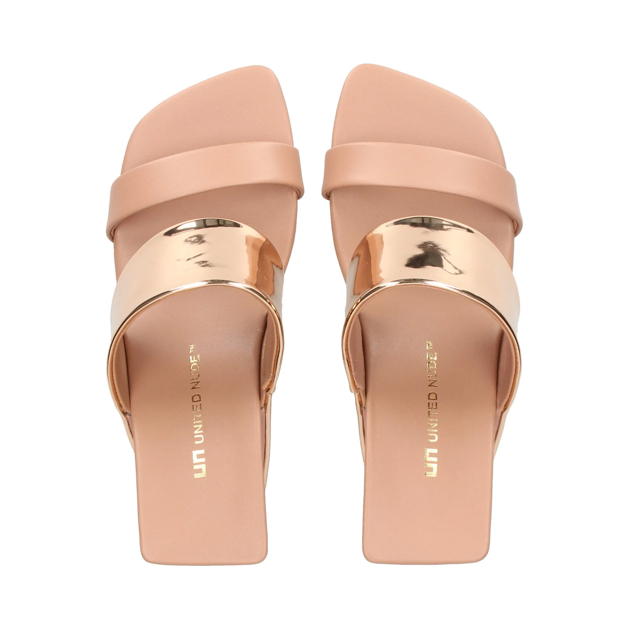 UNITED NUDE Sandalias con tacón de Mujer ORO ROSA