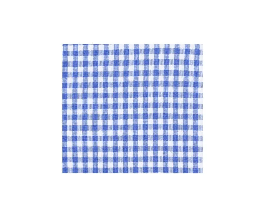 White Cotton shirt with light blue and white checks - RUGGERO