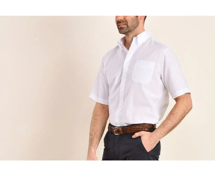 White linen cotton shirt - Chest pocket - COLTEN MC